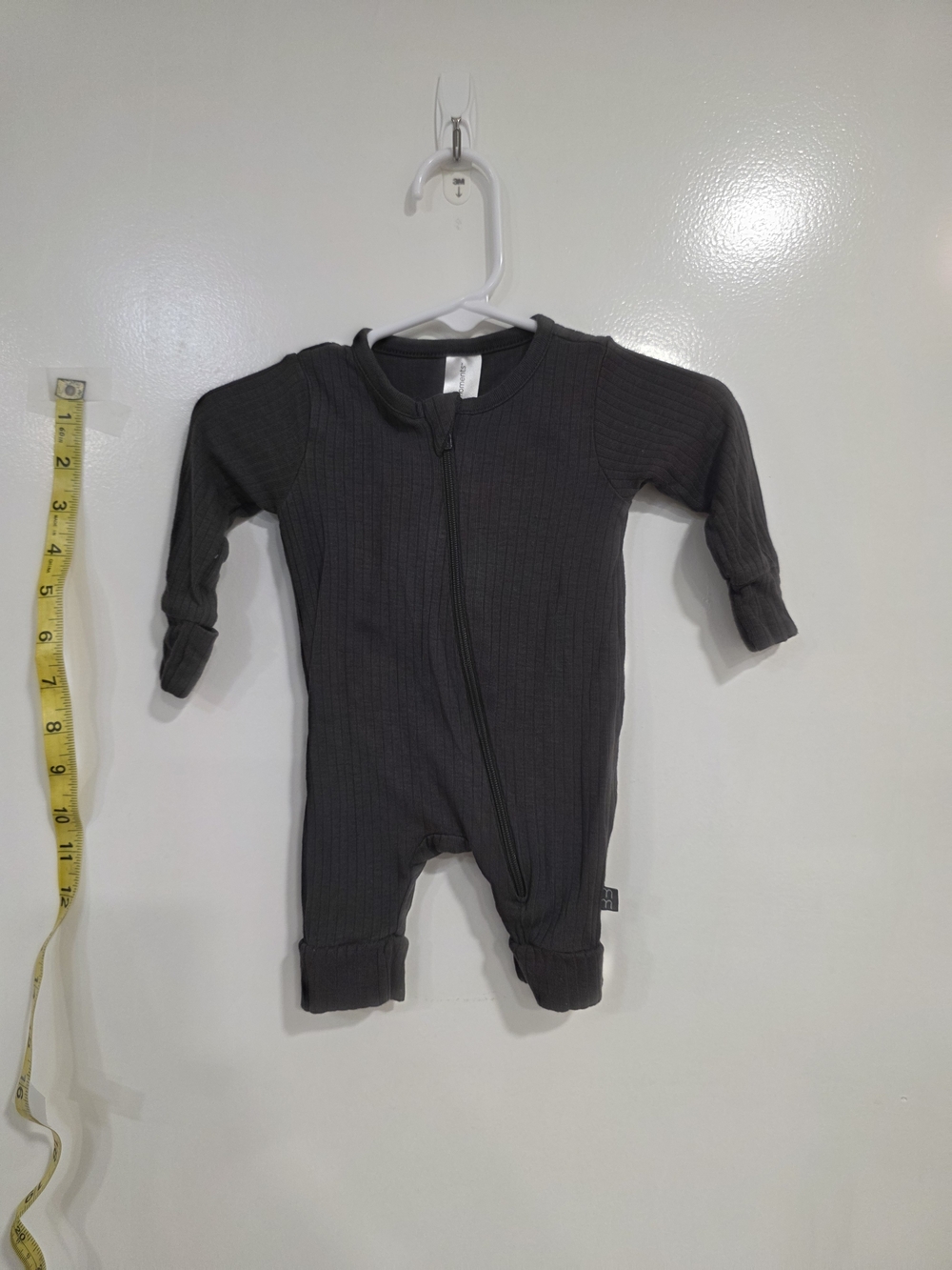 Kids One-Piece Zip Romper - Charcoal